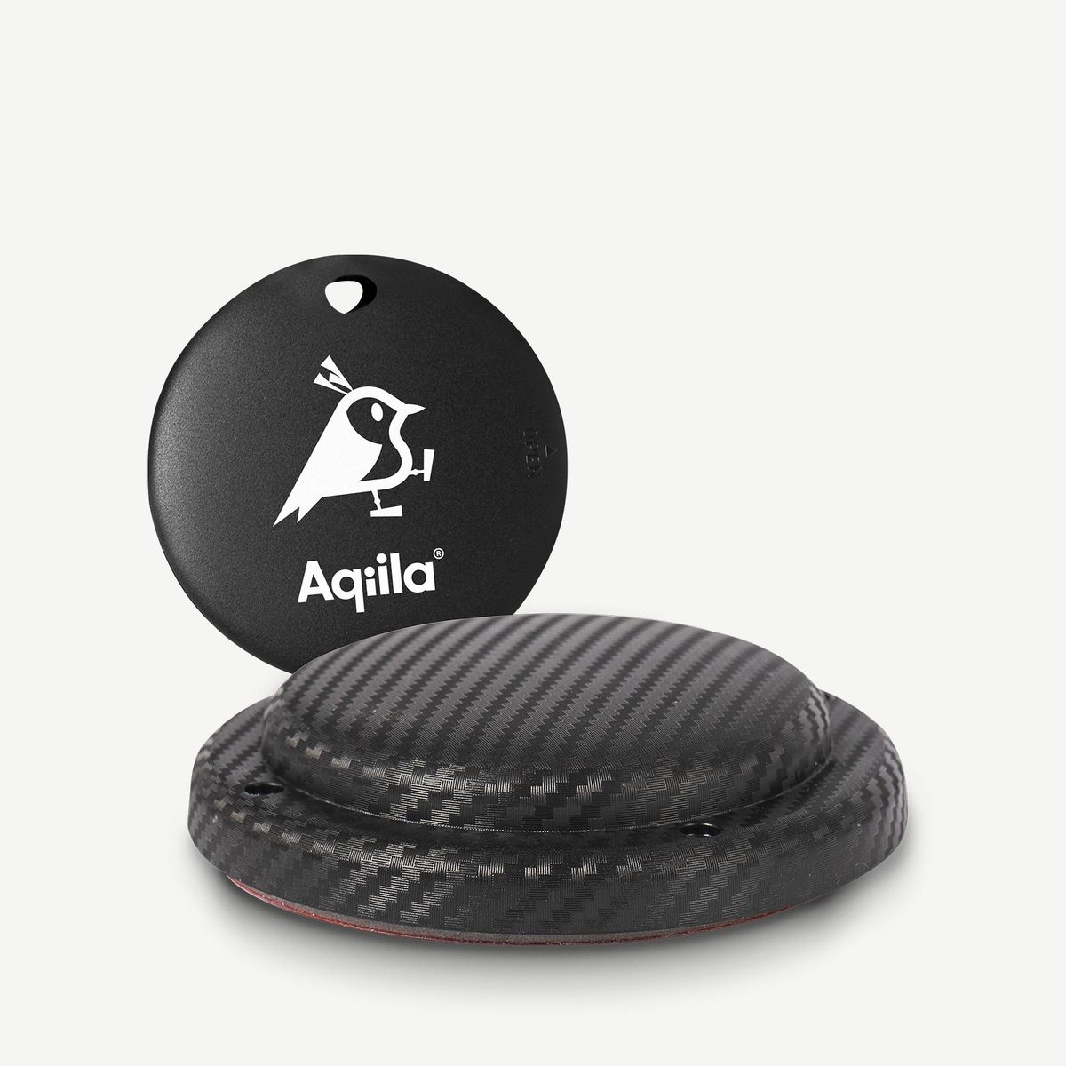 Aqiila Tagbird smart sporingsbrikke (itemfinder) med monteringsdeksel for Apple og Android à 1 stk